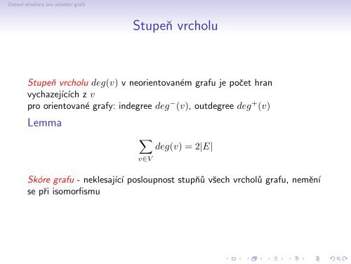 Základní pojmy teorie grafů a jejich uložení v počítači - Atrey