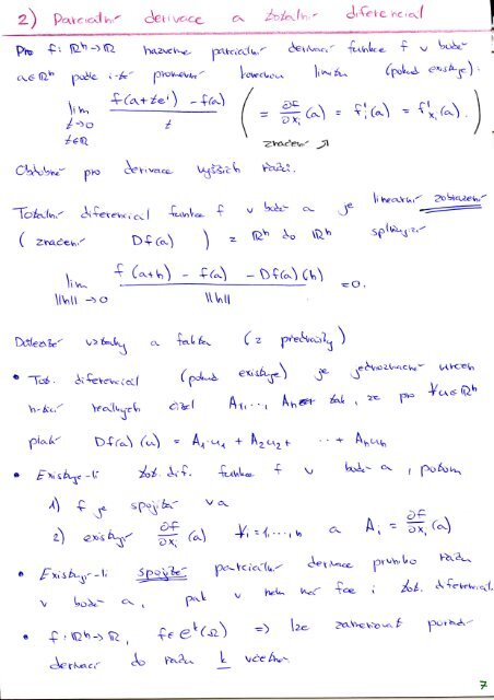 Parciální derivace a totální diferenciál (pdf) - Atrey