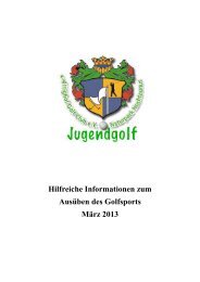 Allgemeine Infos zum Golfen 032013 - Attighof Golf Club eV