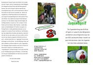 Flyer Attighof Jugend - Golfclub Attighof