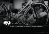 Use and maintenance booklet of your Ridley bicycle