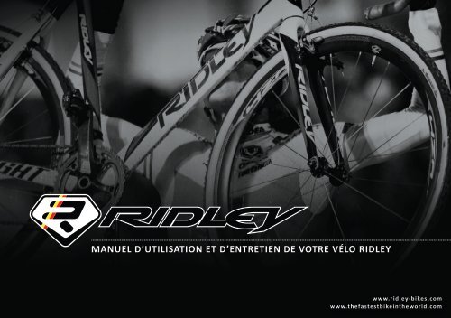 Use and maintenance booklet of your Ridley bicycle