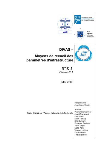 DIVAS - Portail des Opérations de Recherche - LCPC