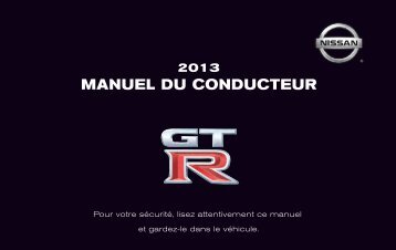 2013 Nissan GTR Owner's Manual - French Canadian