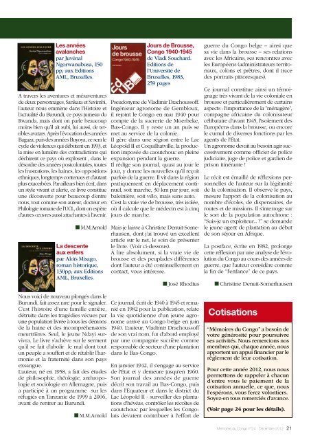 Revue n° 24 (pdf - 2.3 MB) - Mémoires du Congo