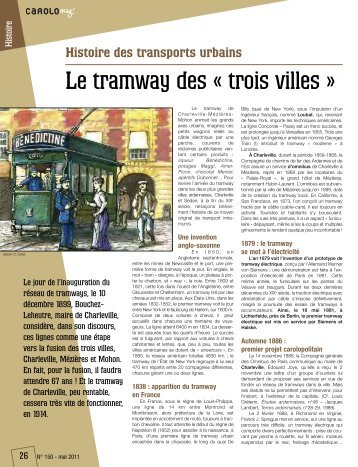 Tiré à part n°150 - Le tramway des « trois villes - Ville de Charleville ...