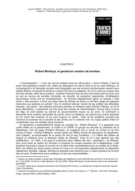 Robert Montoya, le gendarme vendeur de bombes - Geo-phile