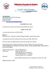 LETTRE POUR LE PASS'SPORTS de l' EAU Juin 2012 - Site ...