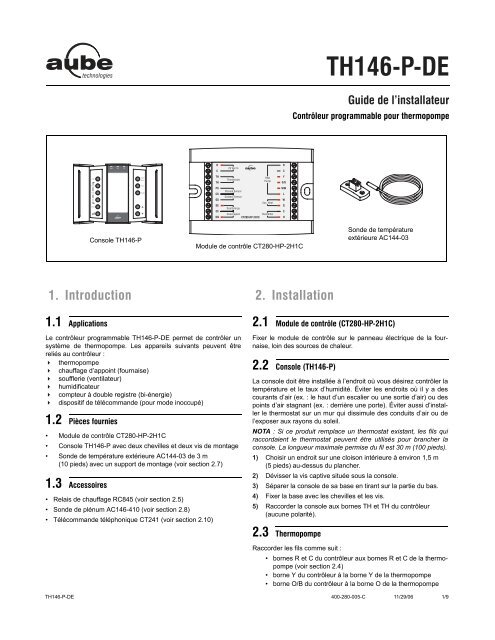 TH146-P-DE - Aube Technologies inc.