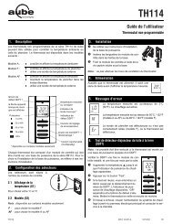 TH147-P( voir section 5) - Aube Technologies inc.