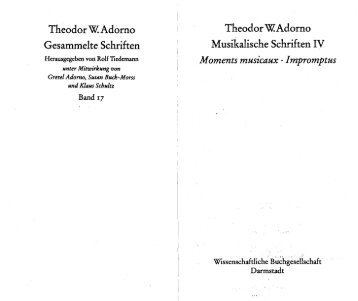 Adorno, Theodor W.: Über Jazz