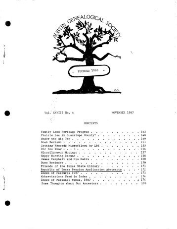 1987 #4 - Austin Genealogical Society