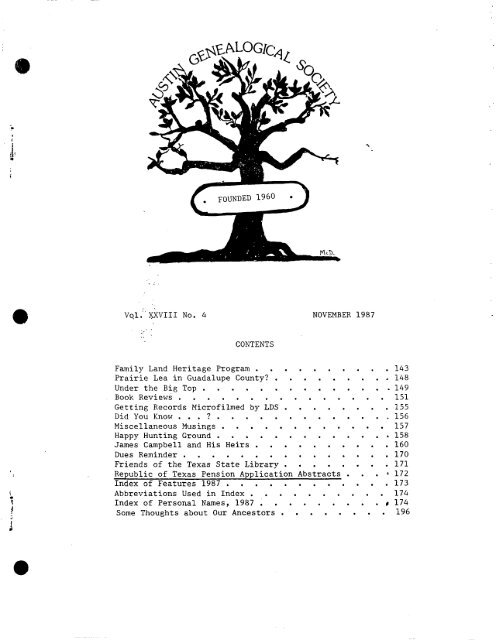 1987 #4 - Austin Genealogical Society