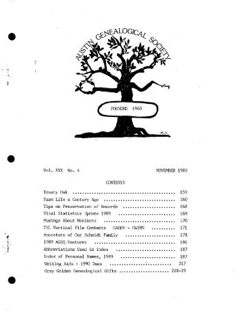 1989 #4 - Austin Genealogical Society