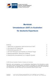 Merkblatt Umsatzsteuer (GST) in Australien für ... - AHK Australien
