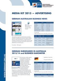 MEDIA KIT 2013 — ADVERTISING - AHK Australien