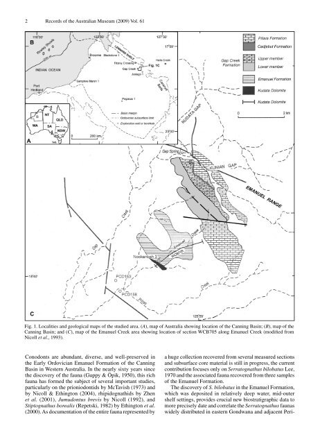 Biogeographic and biostratigraphic implications of the - Australian ...