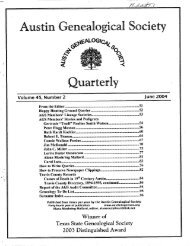 2004 #2 - Austin Genealogical Society