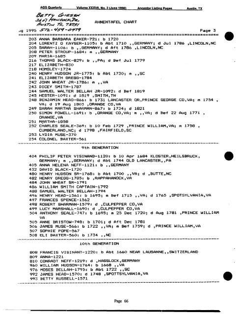 1996 #2 - Austin Genealogical Society