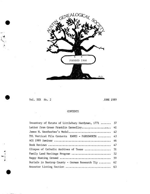 1989 #2 - Austin Genealogical Society