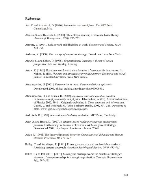 Mapping the aliran of the academic discipline of entrepreneurship: A ...