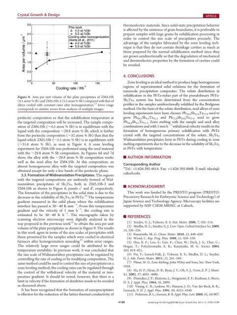 Zone Leveling Crystal Growth of Thermoelectric PbTe Alloys with ...