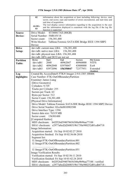 Evaluating A Selection of Tools for Extraction of Forensic Data: Disk ...