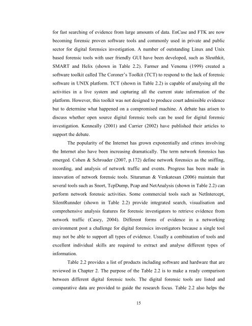 Evaluating A Selection of Tools for Extraction of Forensic Data: Disk ...