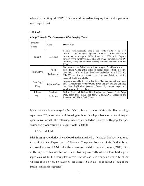 Evaluating A Selection of Tools for Extraction of Forensic Data: Disk ...