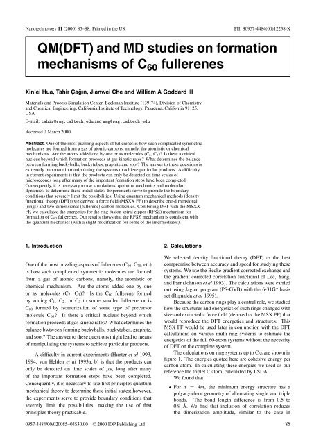 QM(DFT) and MD studies on formation mechanisms of C60 fullerenes