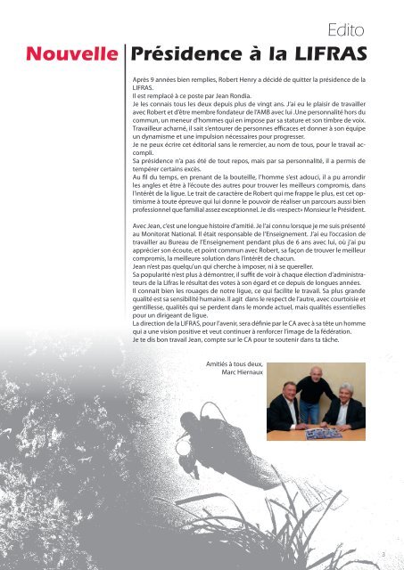 Articles du club dans la revue Hippocampe (P20 - Corail Diving Club