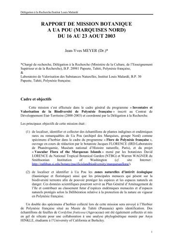 Rapport de mission Ua Pou 2003 - Le site de Li-An