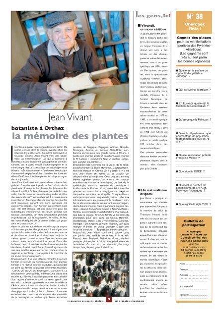 Jean Vivant, botaniste à Orthez, la mémoire des plantes