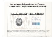 Les herbiers de bryophytes en France : conservation, exploitation et ...