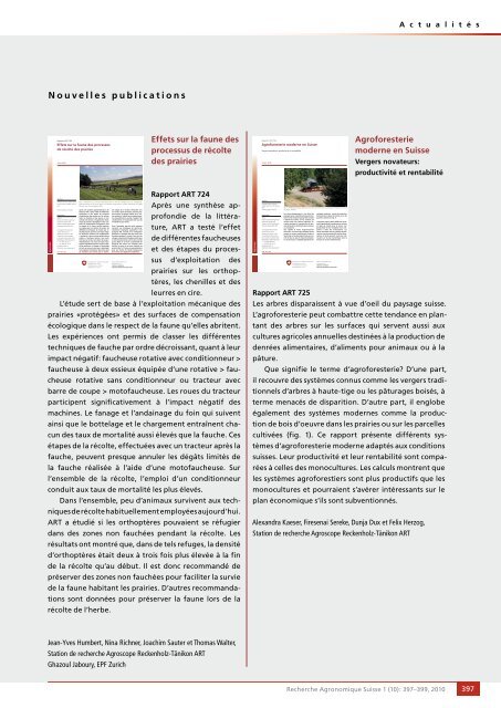 Télécharger le PDF - Agrarforschung Schweiz