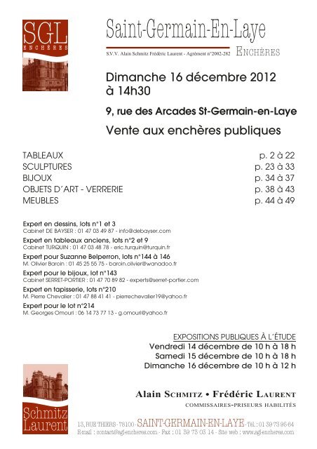 Dimanche 16 décembre 2012 - Cabinet d'Expertise Georges Omouri