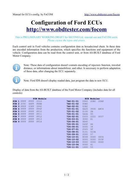 where to get ford as built data where to get ford as built data