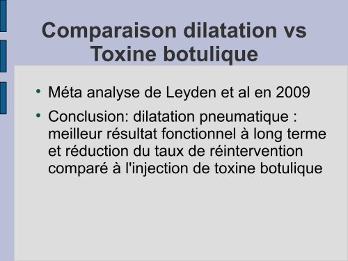 Achalasie: Diagnostic et traitement - Hepato Web