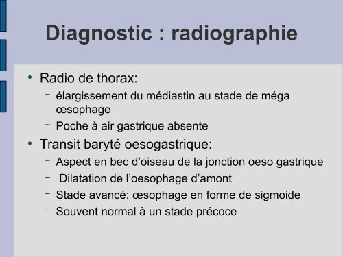 Achalasie: Diagnostic et traitement - Hepato Web