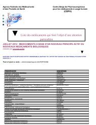 Liste des médicaments qui font l'objet d'une attention ... - CBIP