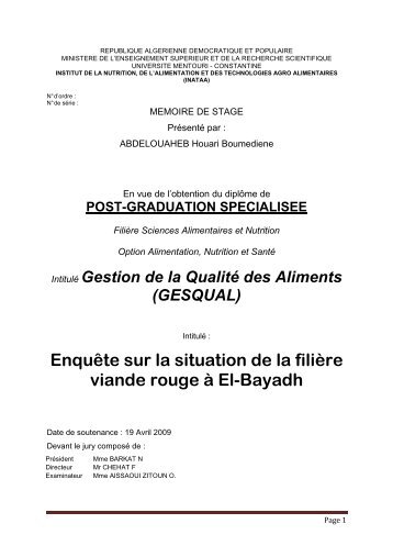 Enquête sur la situation de la filière viande rouge