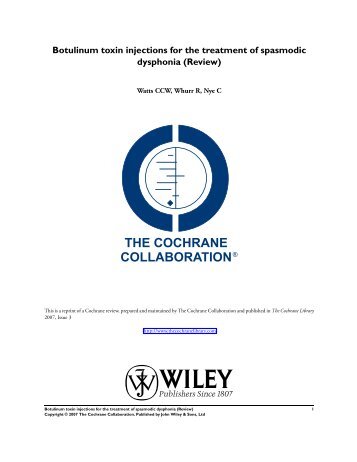 Cochrane Review: BOTOX (pdf)