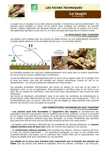 Le Taupin - Chambres d'Agriculture Franche-Comté