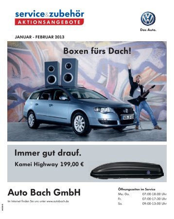 Immer gut drauf. Boxen fürs Dach! - Auto Bach GmbH