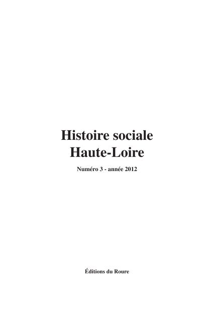 Histoire sociale Haute-Loire - Fédération CGT du Textile, de l ...