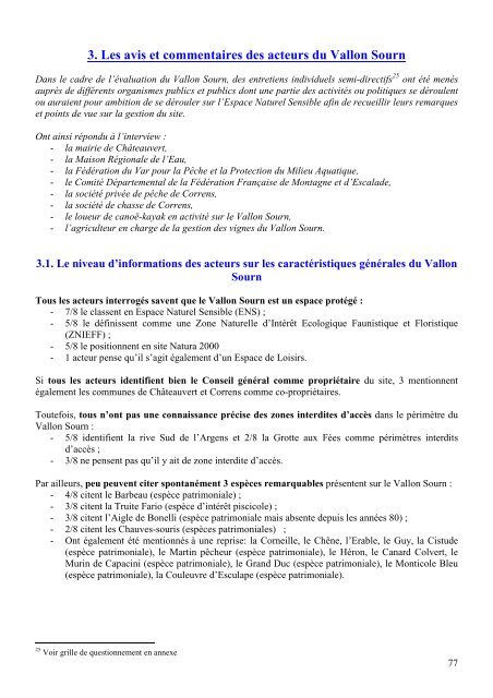Rapport d'évaluation 2ème volet vallon sourn - Conseil Général du ...