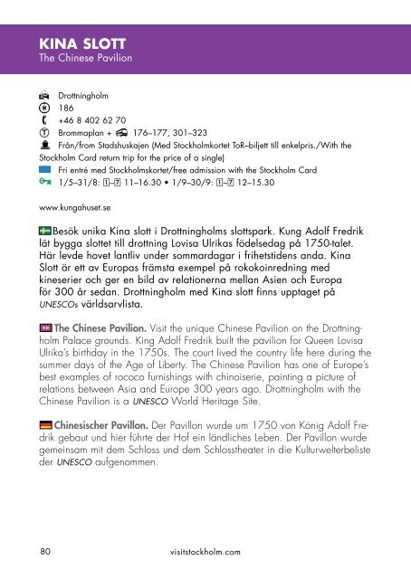 Stockholmskortet The Stockholm Card