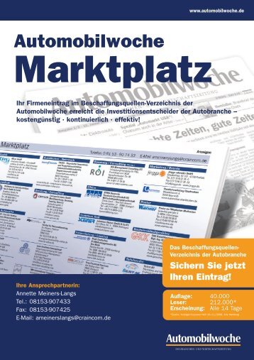 Marktplatz - Automobilwoche