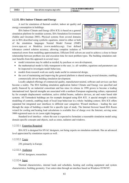 Progetto SIMEA - Automatica - Università degli Studi di Padova