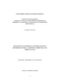 università degli studi di padova tecniche di controllo centralizzate e ...